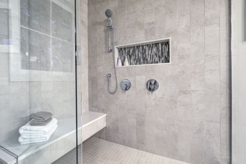 Contemporary Shower with Multiple Heads